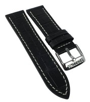 Festina | Uhrenarmband Leder Schwarz KrokopräGung Helle Naht F20692/4