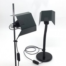 RARA COPPIA LAMPADE DA TERRA E TAVOLO 2 TARGETTI VINTAGE Artemide flos Brionvega