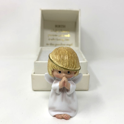 Vintage drei betende Engel ''Peeking Naughty Angel'' Keramik Punze Ornament