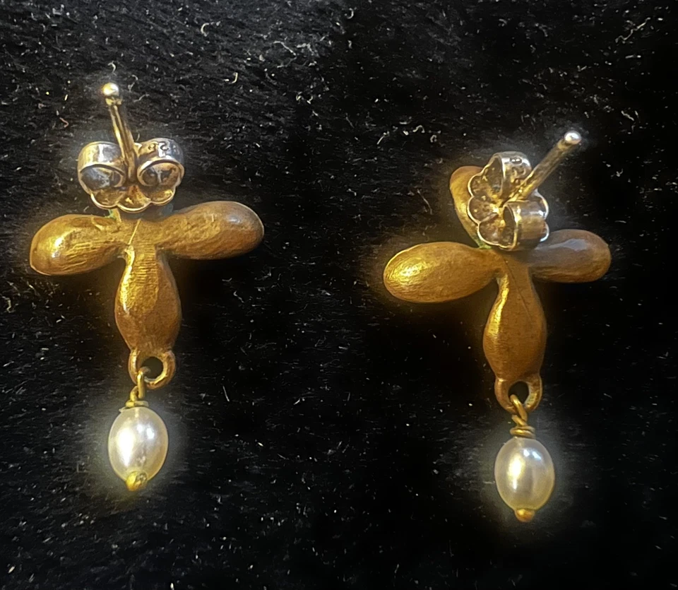 Michael Michaud Bronze PUSSY WILLOW Freshwater Pearl Twig Necklace Earrings - Image 4 of 4