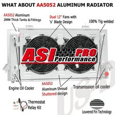 4 Row Radiator+Shroud Fan+Relay Fit 91-98 Land Rover Range Rover 94-98 Discovery