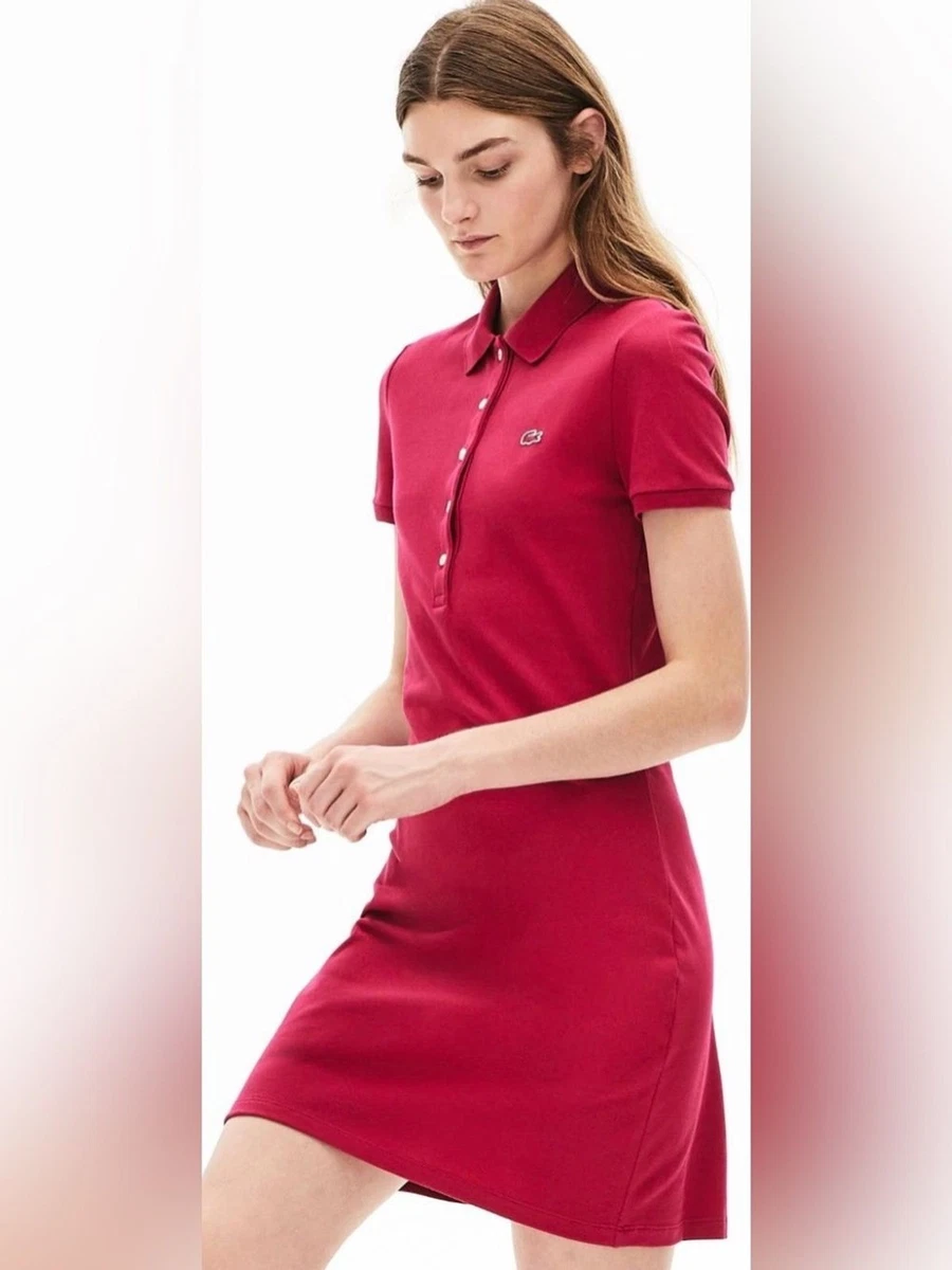lacoste shirt dress women Lacoste short-sleeve Polo Mini Dress | Green