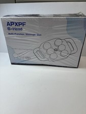 APXPF 6-Head Multi-Function Massage Gun 18 Heads 50 Speeds Battery White