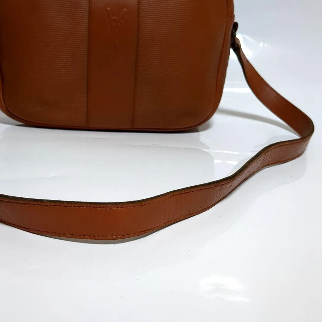 SAINT LAURENT (YSL) Borsa a tracolla Yves Saint Laurent autentica da donna in pelle marrone
