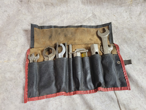 BMKW Airhead tool roll, 1970's, fairly complete, R100 tool kit