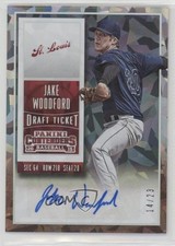 2015 Panini Contenders Draft Ticket Cracked Ice 14/23 Jake Woodford #25 Auto 0c6