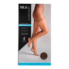 Silk Impressions Women 20 Denier Sheer Tights /Control Top( 4)Pantyhose Coffee S
