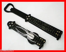 Black SPIDER BOTTLE OPENER Practice BALISONG BUTTERFLY Trainer BARTENDER