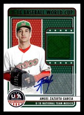 2023 Panini USA Baseball U18 Mexico Auto Relic Angel Zazueta Garcia 46/72