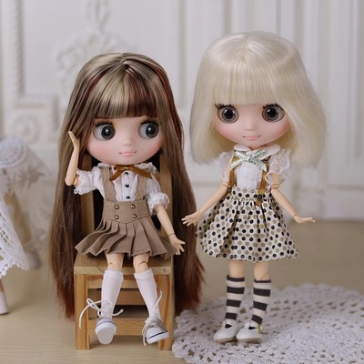 Blythe Middie Doll in Vintage Retro Style Clothes or Nude 1/8 Scale 8'' BJD Dolls