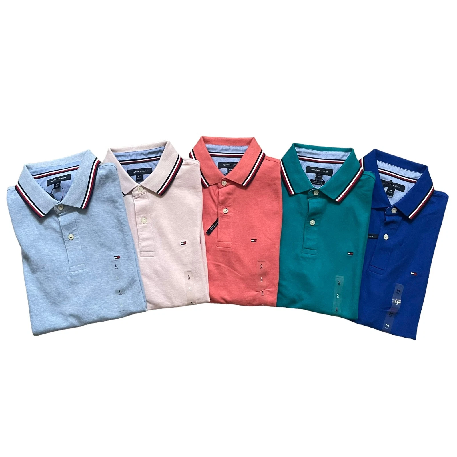 NWT Tommy Hilfiger Men's Wicking Performance Pique Solid Short Sleeve Polo Shirt