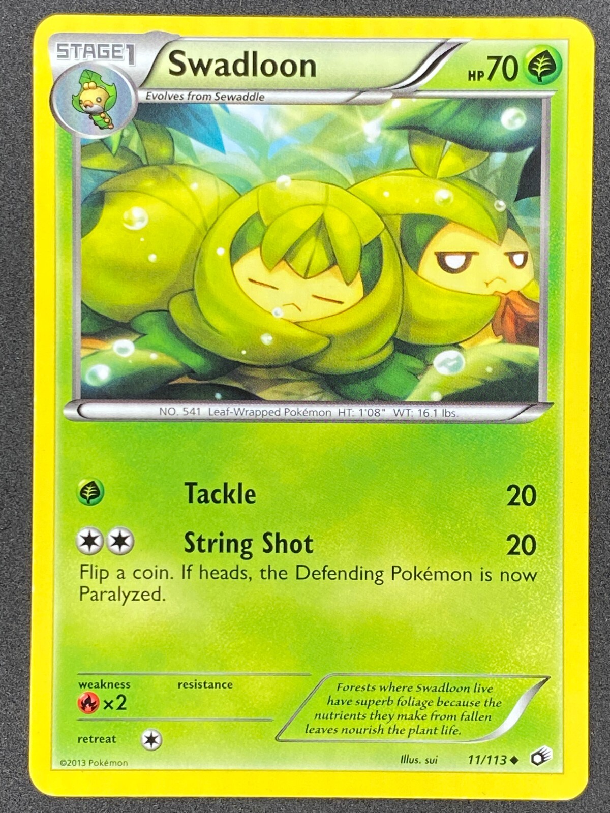 Pokémon Swadloon 11/113 LTR Legendary Treasures LP/NM