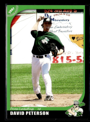 David Peterson 2007 Clinton Lumber Kings Team Set