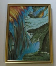 YURI TSURUMAKI PAINTING  VINTAGE MODERNISM ABSTRACT POP OP NATURE SURREALISM 