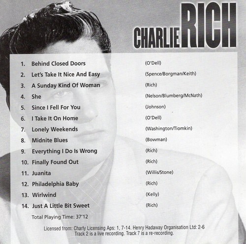 Charlie Rich 2001 Audio CD UK Import LN Folk World Country Fast Ship - Picture 2 of 5