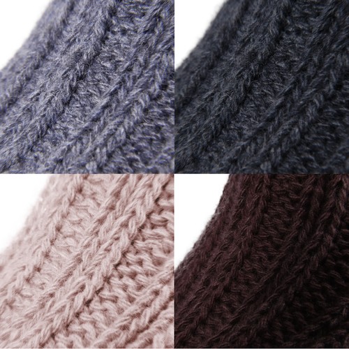Paquete de 4 pares de calcetines de lana de alpaca BRUBAKER para hombre mujer - Imagen 26 de 79