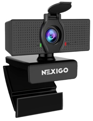 NexiGo N60 1080P Webcam with Microphone, Adjustable FOV, Zoom, Software Control 