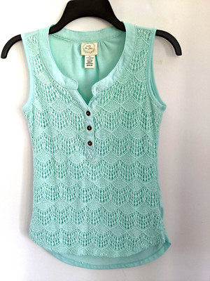 Belle de Jour women's size M sleeveless lace overlay top