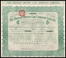 1914 England, United Kingdom: The British Motor Cab Company, Limited