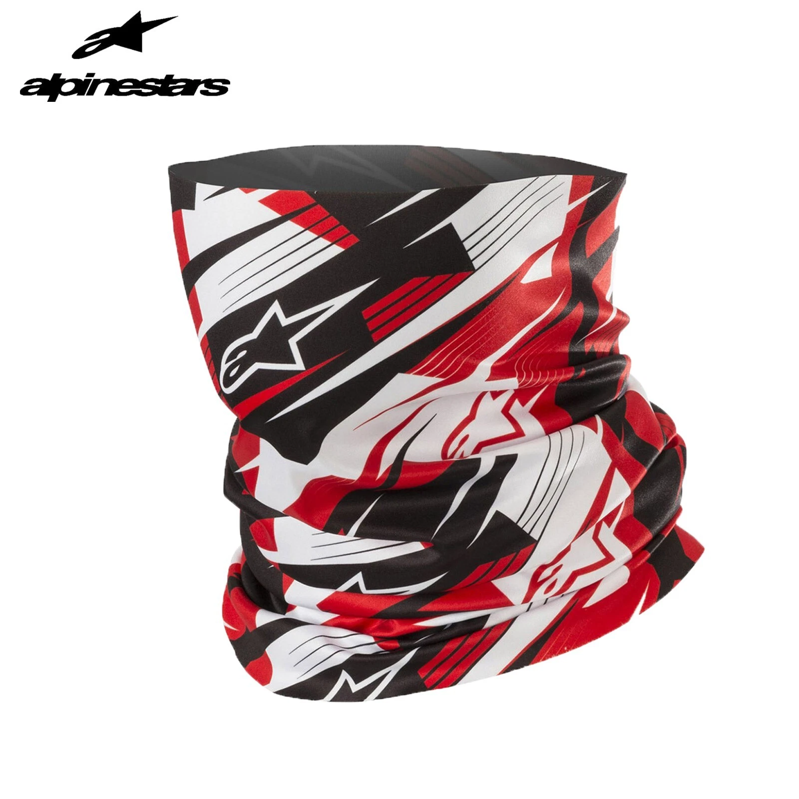Alpinestars Blurred Neck Tube Motorcycle Neck Warmer Black Red