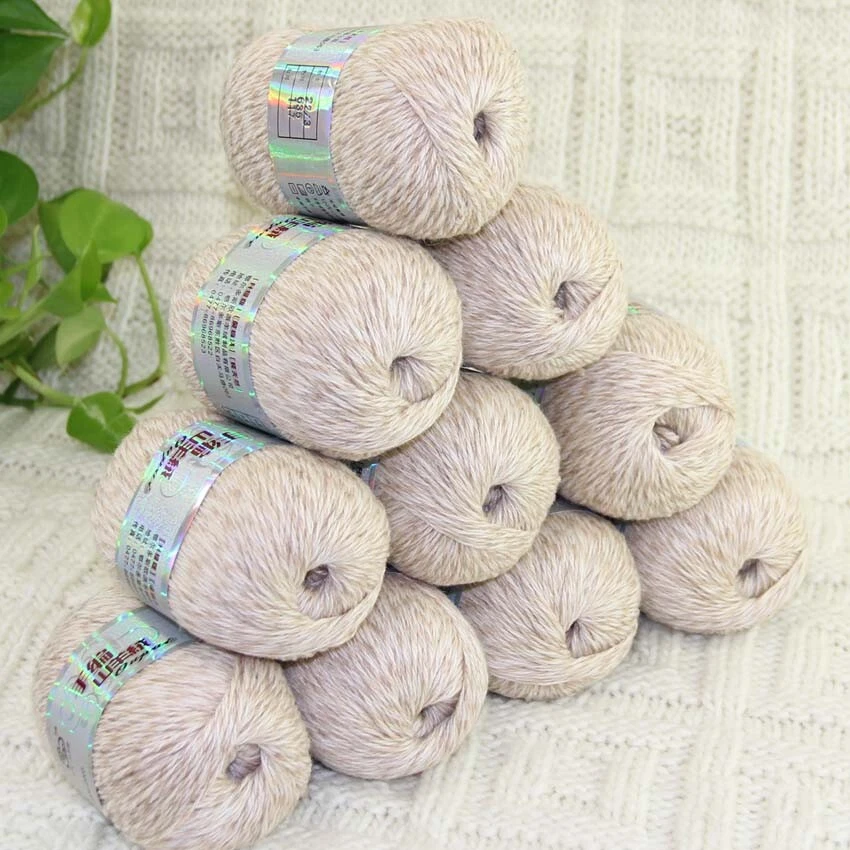 New Sale Soft 10 SkeinsX50g Pure Cashmere Blankets Hand DIY Knit Wool Yarn 35