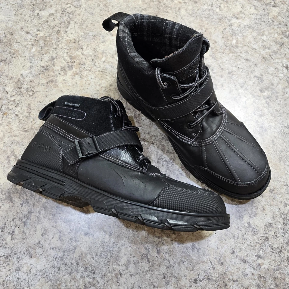 Marc Ecko Unlt. Botas Talla 13 Negro Grierson Silvretta Botín Invierno Tobillo Golpeando Foto 2 de 4