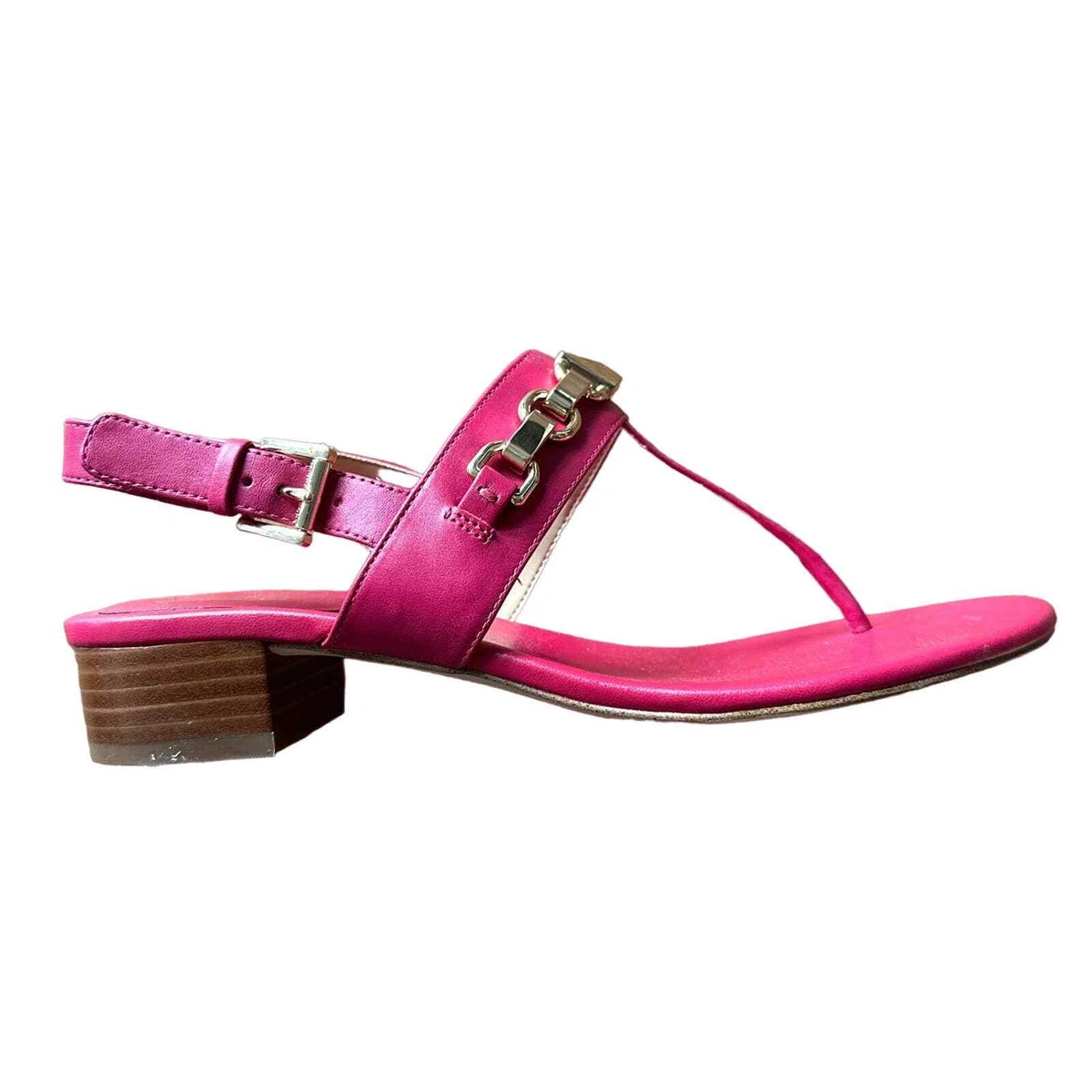 NEW MICHAEL KORS women s charlton leather raspberry pink shoes sandals size 6.5