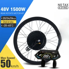 48V 1500W 20 24 26in Snow Ebike Fat Brushless Rear Rotate Hub Motor Wheel Drive