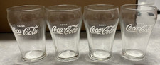 Vintage Coca Cola 4" Glass Set of 4 - Star Mark / Libby?