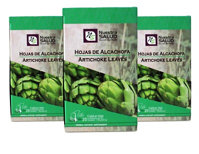 Artichoke Tea Leaves Hojas de Alcachofa Herbal Tea  Value Pack (60 tea bags) 