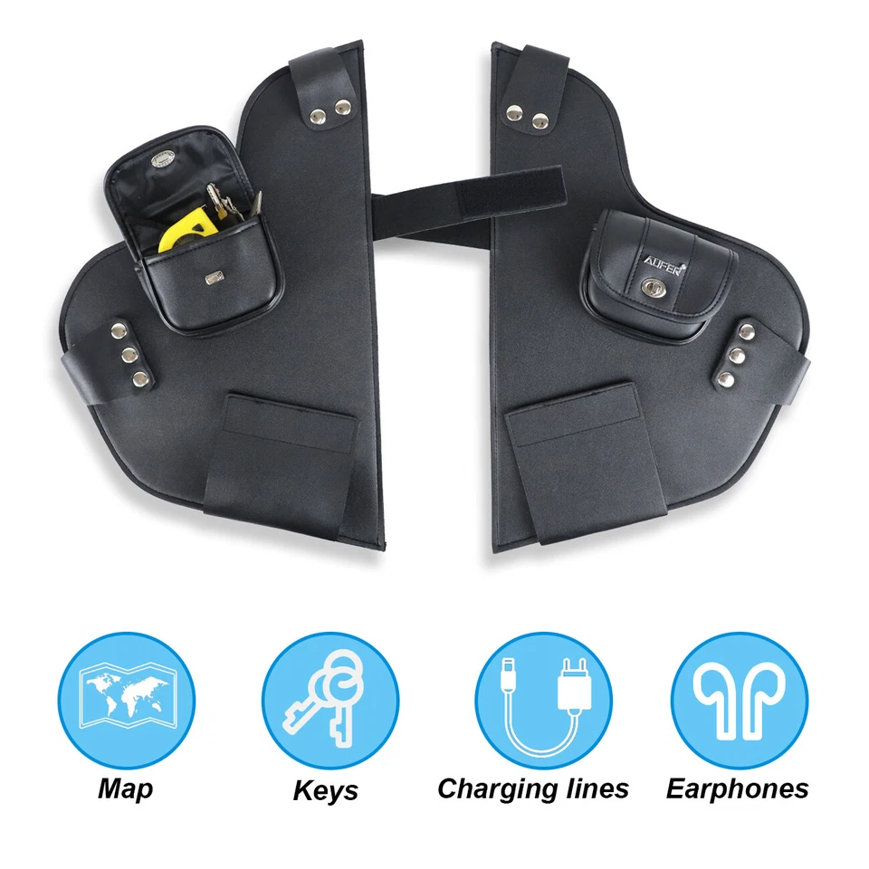 Black Lower Chap Leg Warmer Wind Deflector Fit for Indian Roadmaster Springfield - Imagem 4 de 4