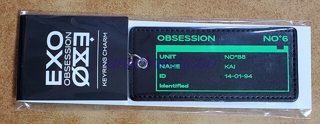 exo／obsession／セフン／トレカ／ネックレス／キーリング EXO OBSESSION SMTOWN OFFICIAL GOODS KEY RING KEYRING CHARM SEALED