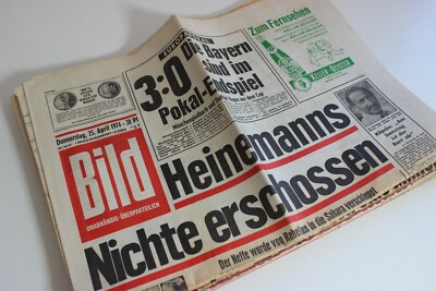 Bildzeitung 25.04.1974 April 25.4.1974 Mönchengladbach Stuttgart European Cup