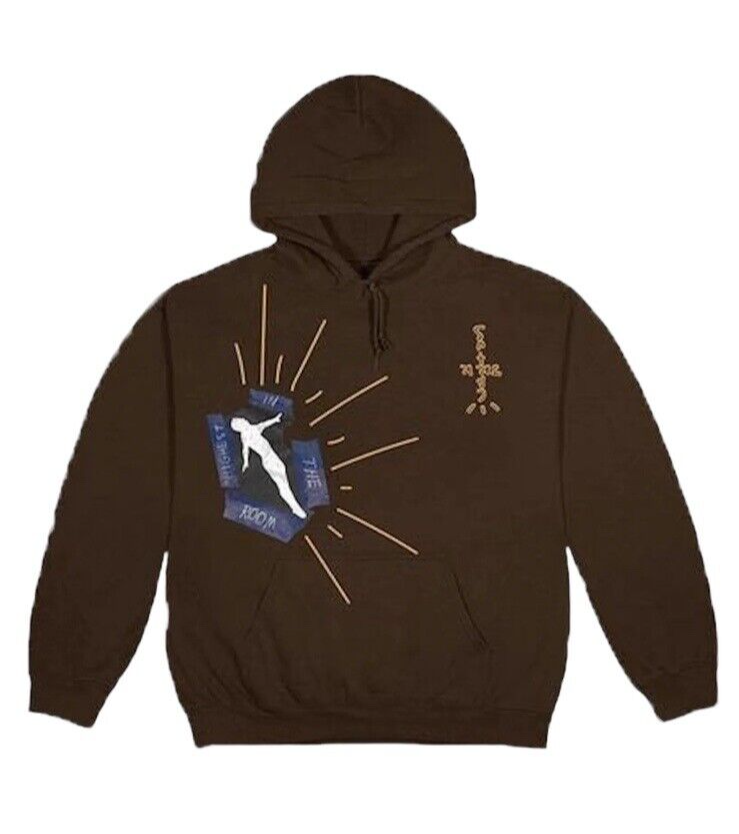 NWT 2019 TRAVIS SCOTT HITR Not For Decoding Brown Hoodie MEN sz S  