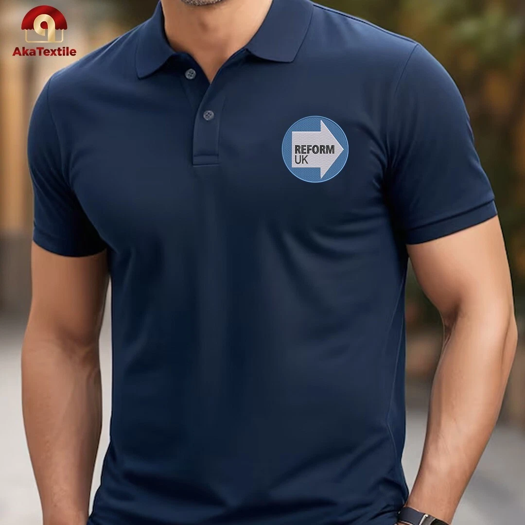 Embroidered Left Chest Reform UK Polo Shirt Short Sleeve UK Elections 2025 Tops
Opens in a new windo
