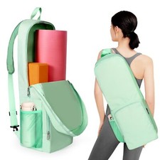 Yoga Mat Bag Carrier Side Mesh Zipper Pocket Waterproof Wet Compartment Light...