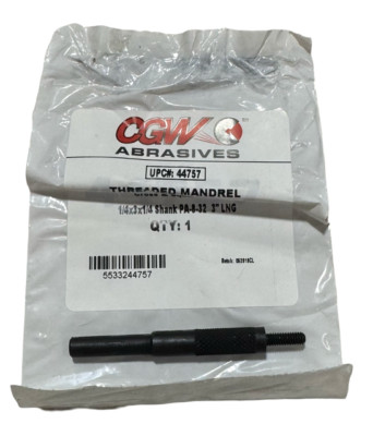 CGW 1/4'' x 3'' x 1/4'' PA-8-32 Threaded Mandrel for Cross & Square Pads