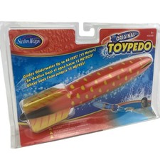 SwimWays Original TOYPEDO 2007 Orange Yellow 11 Inch Glides Underwater NEW