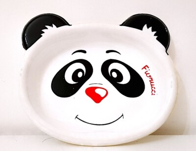 FIORUCCI 80s Italy Very Rare Plastic Bowl Saucer Panda Plastic Cup