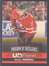 2013-14 UD POE Program of Excellence Canvas Parallel #C263 Michael Bournival RC