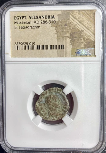 Alexandria Egypt Emperor Maximian 286-310AD Roman Tetradrachm Mint NGC Genuine