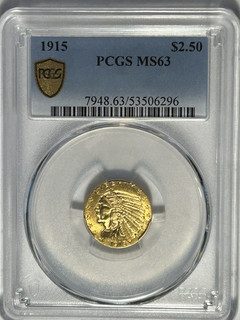 1915 $2.50 GOLD QUARTER EAGLE PCGS MS 63