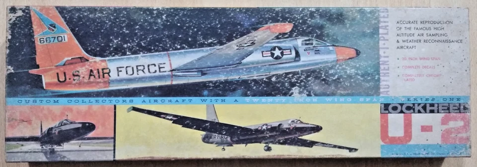 18-300 HAWK 1:48 Scale Lockheed U-2 Dragon Lady Plastic Model Kit CHROME PLATED