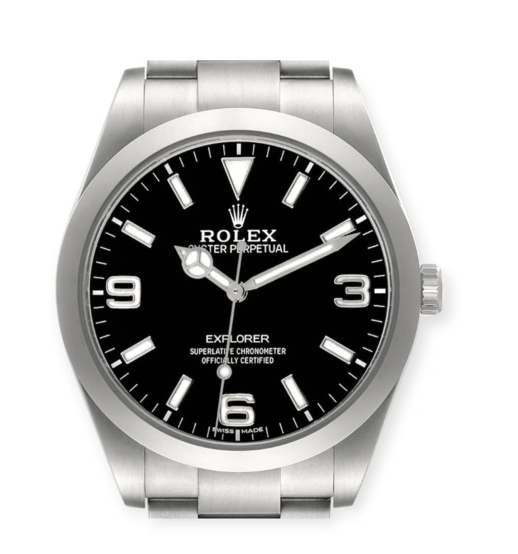 Pre-Owned Rolex Explorer I 39mm 214270 Black Dial Steel Mens Watch image 2