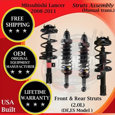 KYB OEM Front & Rear Strut Assembly For 2008-2011 Mitsubishi Lancer 9Yr.Warranty
