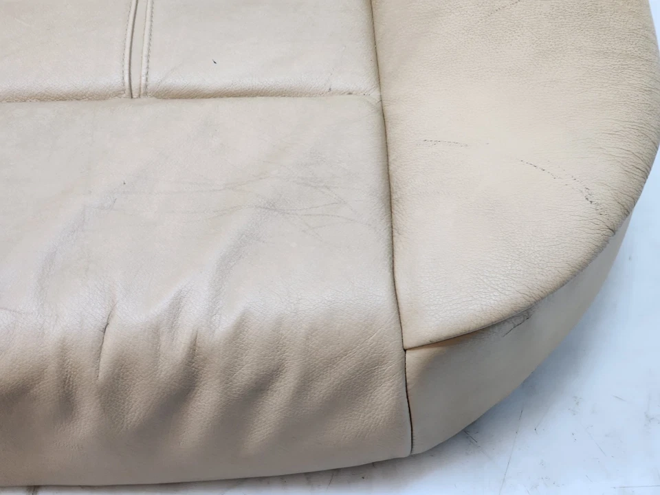 ✅ 97-03 OEM BMW E39 525 Asiento Trasero Parte Inferior Cojín Cuero Montana Beige * Foto 3 de 4