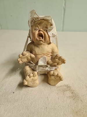 Vintage Cast Art - Crying Baby 4'' Tall Figurine