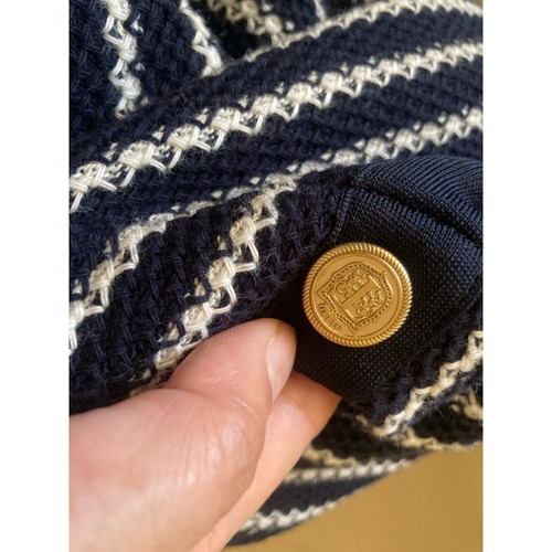 Abito tubino donna Talbots in maglia taglia MP blu navy scuro a righe - Foto 5 di 12