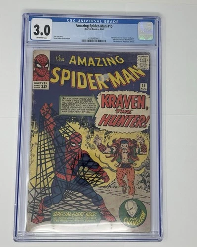 Amazing Spider-Man #15 (1964) CGC 3.0 1st Appearance Kraven Marvel Comics