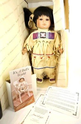 Hamilton Collection Native American Porcelain Doll ''Little Cloud'' 15'' Vintage